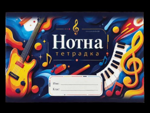 Нотна тетрадка, 20 листа