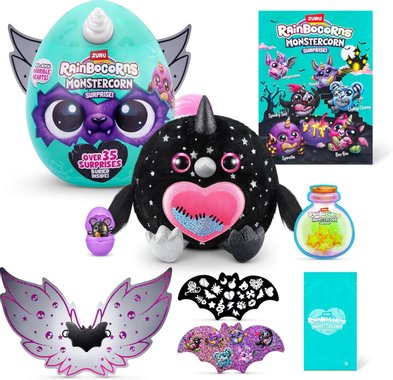 Плюшена играчка изненада Zuru Rainbocorns Monstercorn 473087 изненади в голямо яйце 