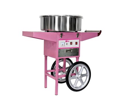 Професионална машина за захарен памук Royal Catering RCZC1200E 1200W Количка Мобилна машина