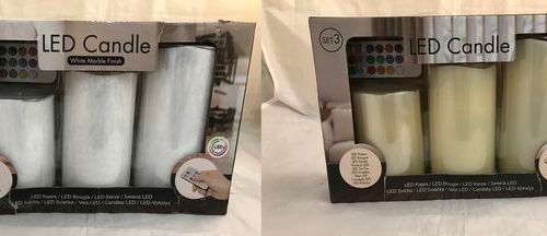 LED свещи 3 броя Candles Flameless 12 цвята дистан