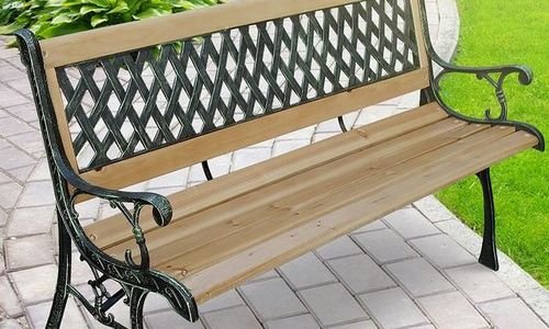 Градинска пейка Garden Bench GRTB01-1 с ромбоиди с
