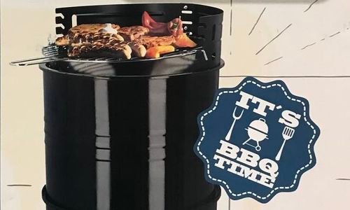Барбекю 3 в 1 BB Time Drum BBQ компактно сглобяемо