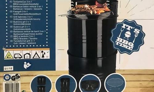 Барбекю 3 в 1 BB Time Drum BBQ компактно сглобяемо