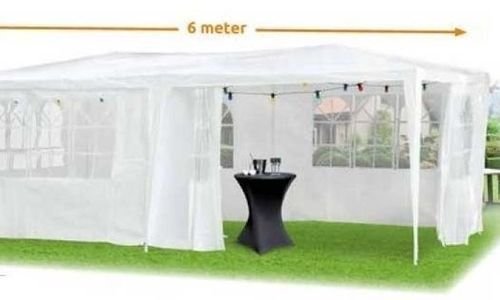 Градинска шатра PartyTent 90333 3х6 м бяла беседка