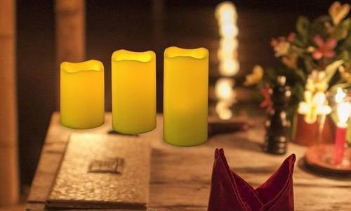 LED свещи 3 броя Candles Flameless 12 цвята дистан