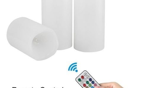 LED свещи 3 броя Candles Flameless 12 цвята дистан