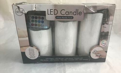 LED свещи 3 броя Candles Flameless 12 цвята дистан