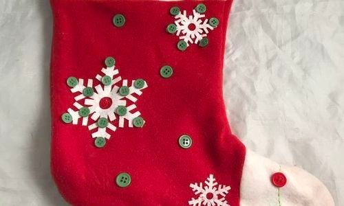 Коледен чорап за подаръци Дядо Коледа Снежен човек