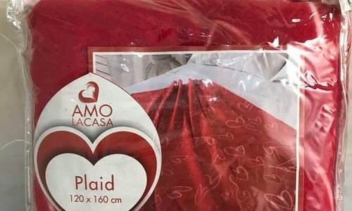 Меко поларено одеяло Amo la Casa 120х160 см червен