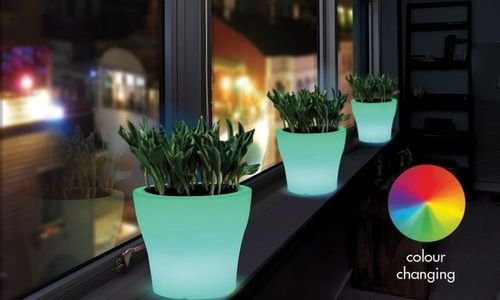Светеща LED саксия Colour Change Plant Pot Led цве