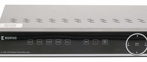 DVR с 500 GB вграден хард диск Konig SAS-DVR1004 в