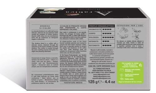 18 кафе дози Cialde Caffe Vergnano 1882 100% Arabi