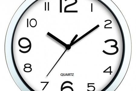 Стенен часовник Quartz метал стъкло 30 см диаметър