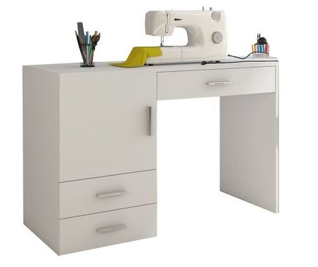 Дървено бюро BECO M11030-WEI шкаф маса с чекмедже 