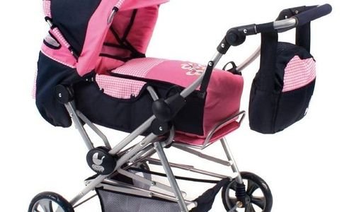 Количка за кукли Chic Bayer Комби Бамбина розова д