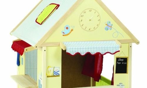 Дървена къща за куклен теaтър Roba Playhouse Woody