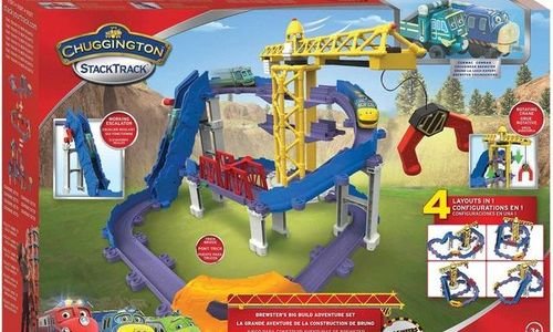 Писта Tomy Brewster's Big Build Set с влакове кран