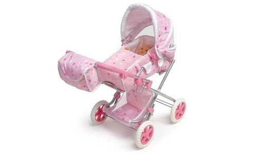 Количка за кукли Trudi Baby Carriage розова детска