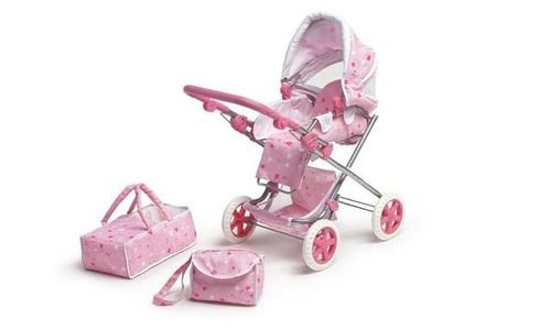 Количка за кукли Trudi Baby Carriage розова детска