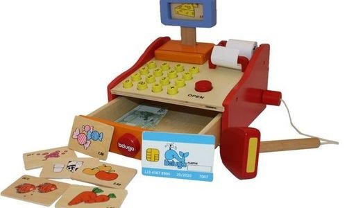 Дървен касов апарат Beluga Wooden Register Toy с а