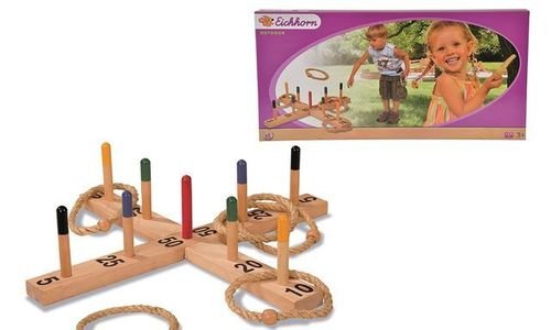 Дървена игра с хвърляне на рингове Eichhorn 4505 