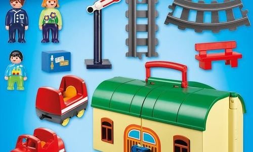 Гара с влак и релси в куфар Playmobil 6783 преноси