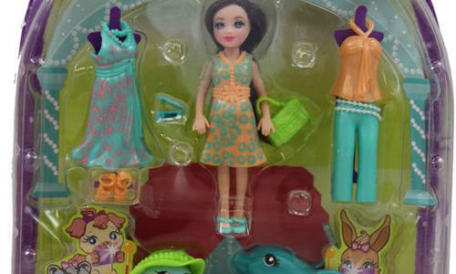 Kукла Поли с дрехи и морски животни Polly Pocket 