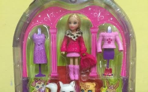 Kукла Поли с дрехи и домашни любимци Polly Pocket 