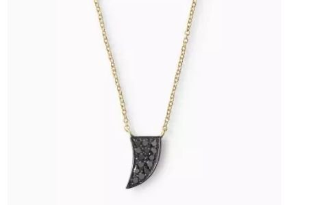 Златно колие с черни диаманти Stella & Dot Diamond