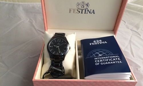 Дамски часовник Festina F166382 керамичен Аналогов