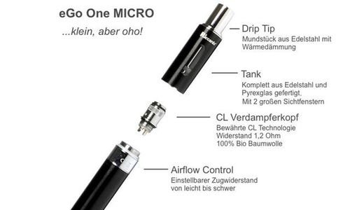 Комплект електронна цигара Riccardo eGo ONE Micro 