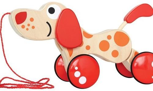 Детска дървена играчка за дърпане Куче Hape E0347 