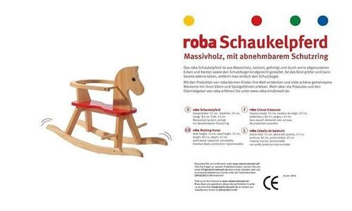 Дървено конче люлка Roba 6918 Rocking Horse с пред