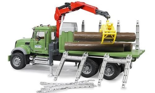 Камион Mack Granite с ремарке Timber Truck Bruder 