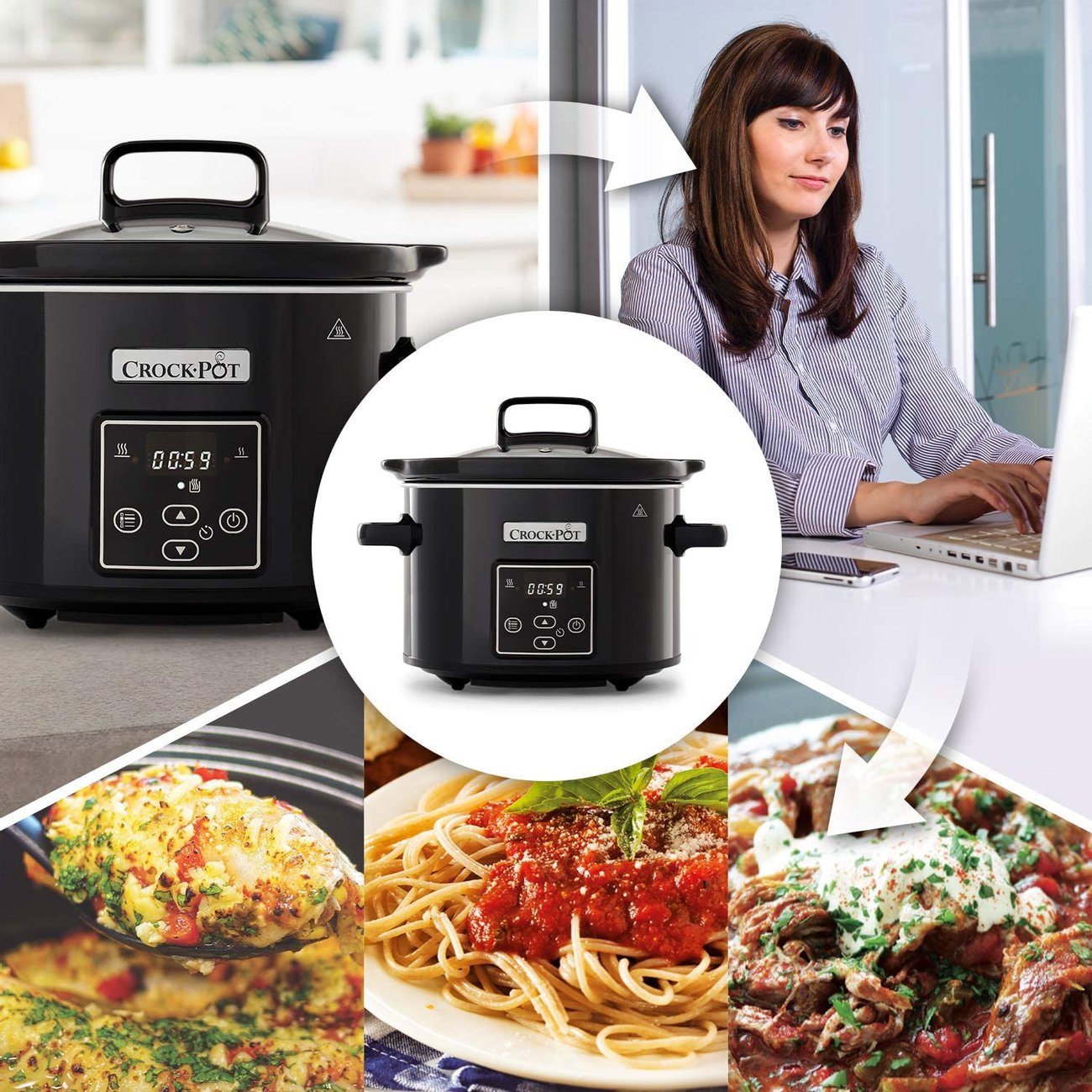 Уред за бавно готвене Crockpot CSC061X 2.4л 130W Slow Cooker
