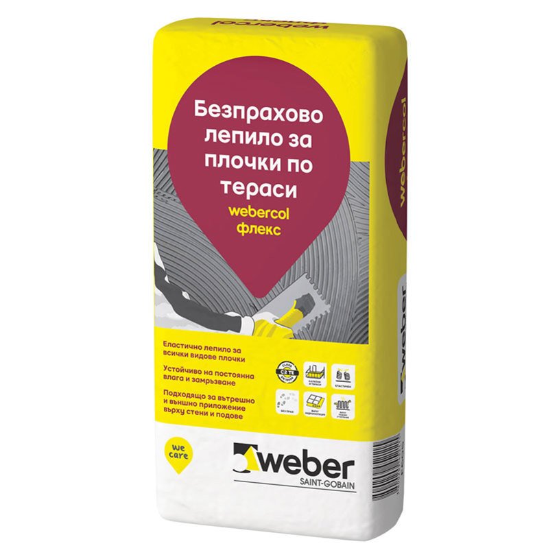 ЛЕПИЛО ЗА ПЛОЧКИ БЕЗПРАХОВО WEBER ФЛЕКС | Практикер | Oferta.bg