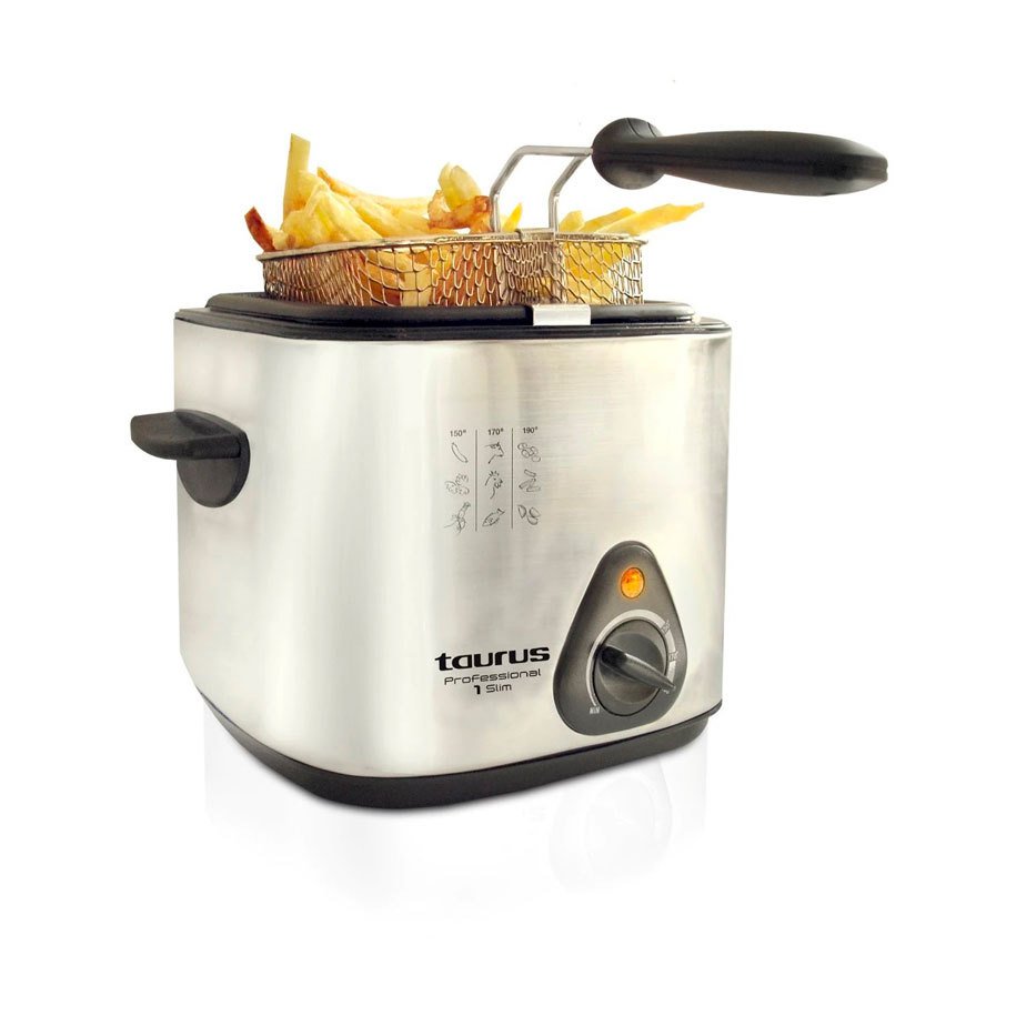 Фритюрник TAURUS PRO.1L SLIM 1000 W, КАПАЦИТЕТ НА МАЗНИНА 1 Л, ЧЕРЕН ...