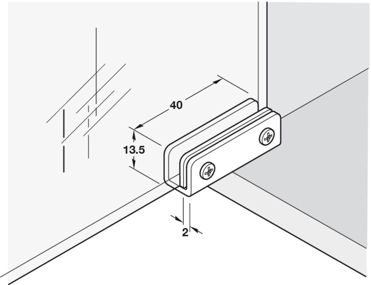 ПАНТА ЗА ВРАТА ОТ СТЪКЛО 110° ЧЕРЕН МАТ | Mr Bricolage | Oferta.bg