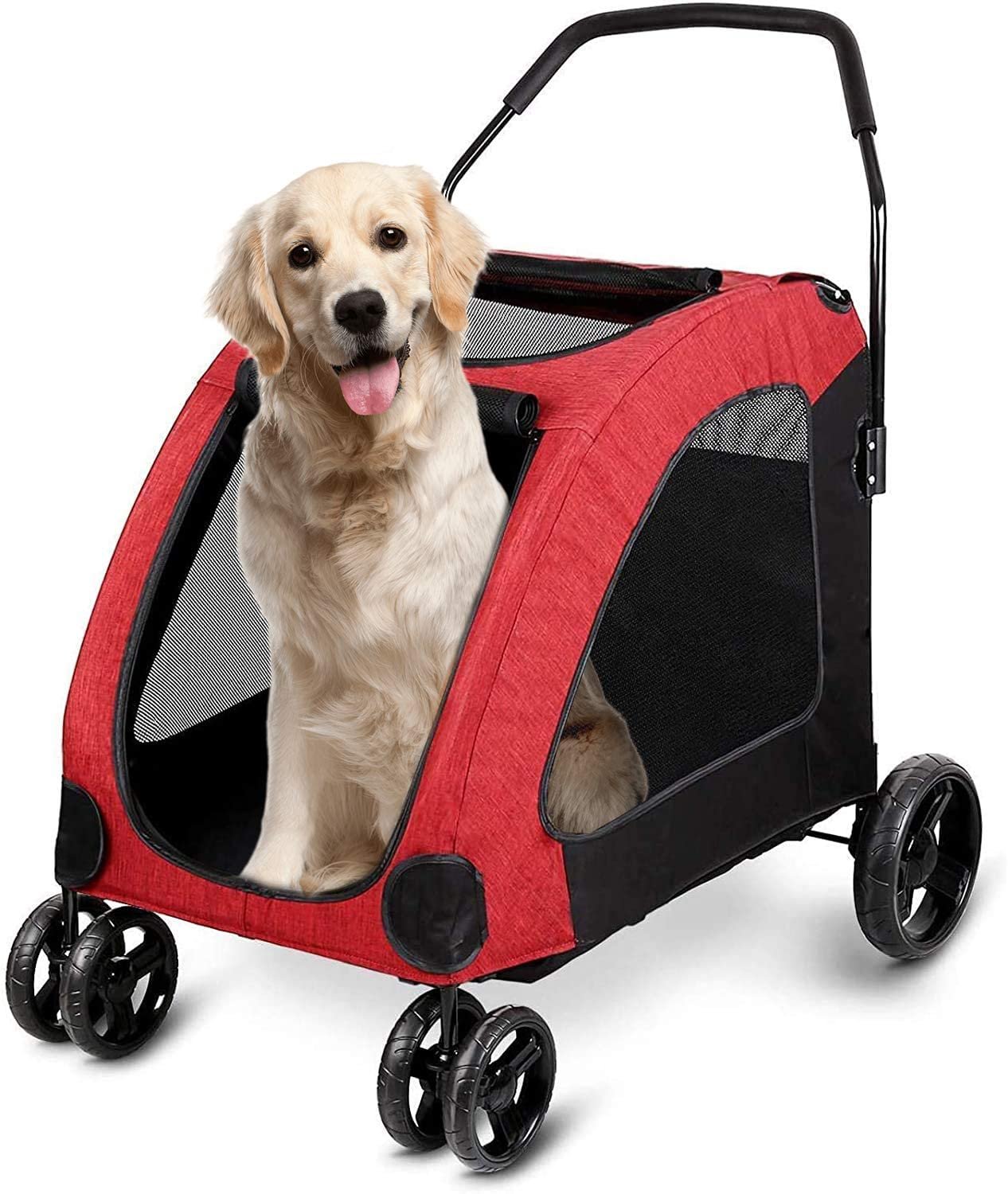 Транспортна количка за домашен любимец Amzdeal Pet Stroller Ремарке транспортна количка за кучета котки 