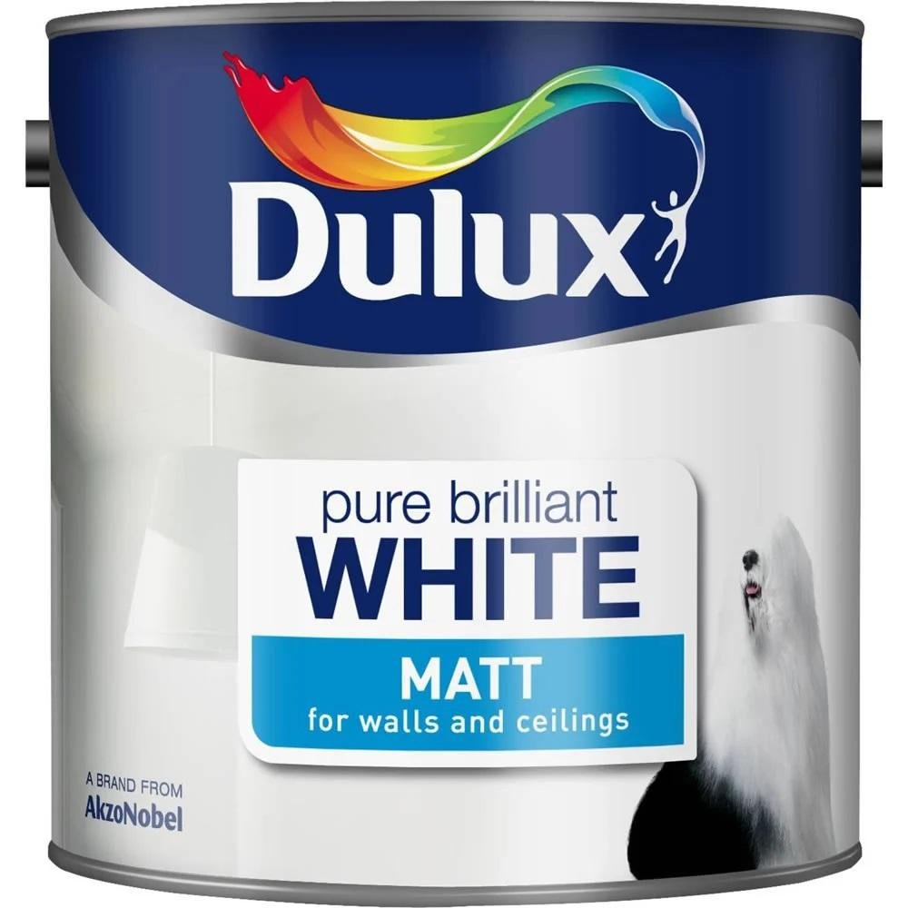 Интериорна боя  DuluxMat 2.5 л, брилянтно бяла