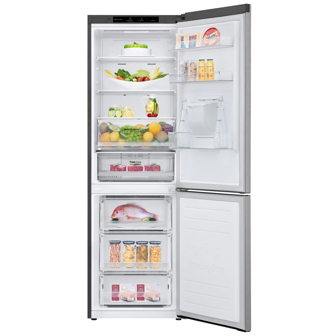 Хладилник с фризер LG GBF61PZJMN , 340 l, E , No Frost , Инокс