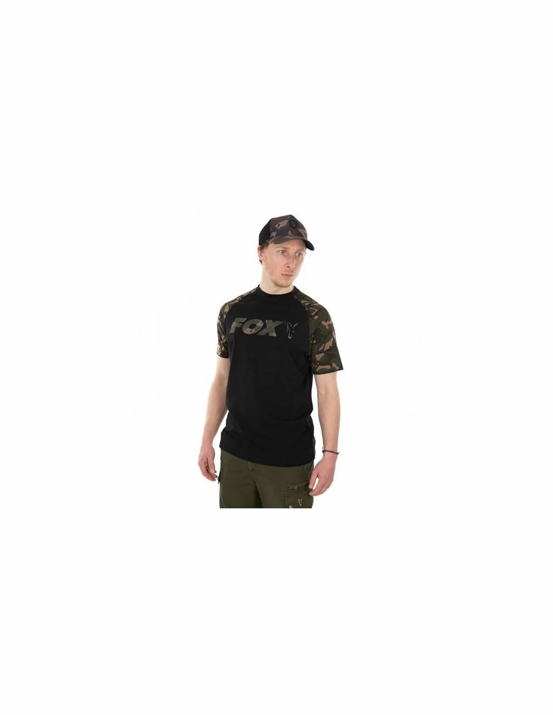 Fox Raglan T-Shirt Black/Camo тениска