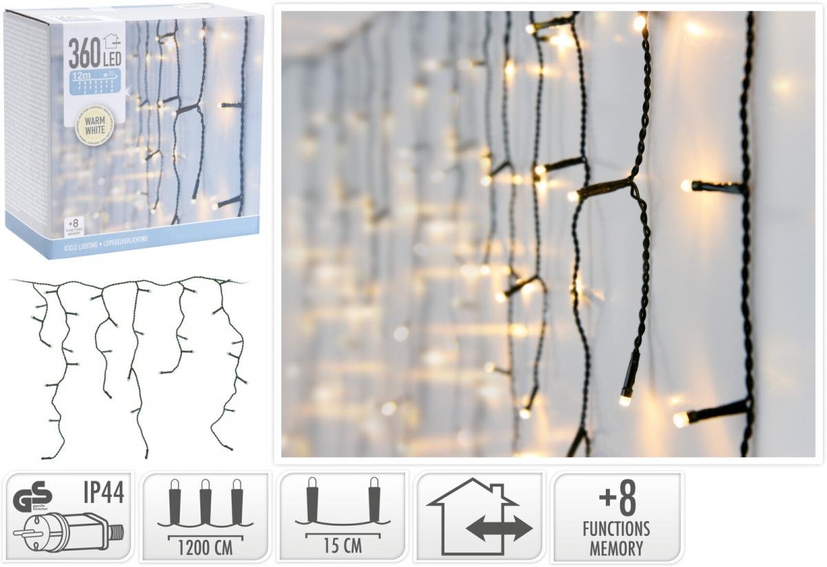 Светлинна завеса OUT 360 LED, топло-бяло