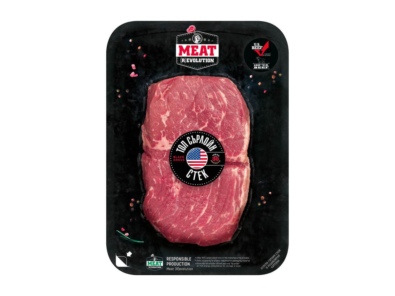Meat Revolution Блек Ангъс Топ Сърлойн стек Лидл Oferta.bg