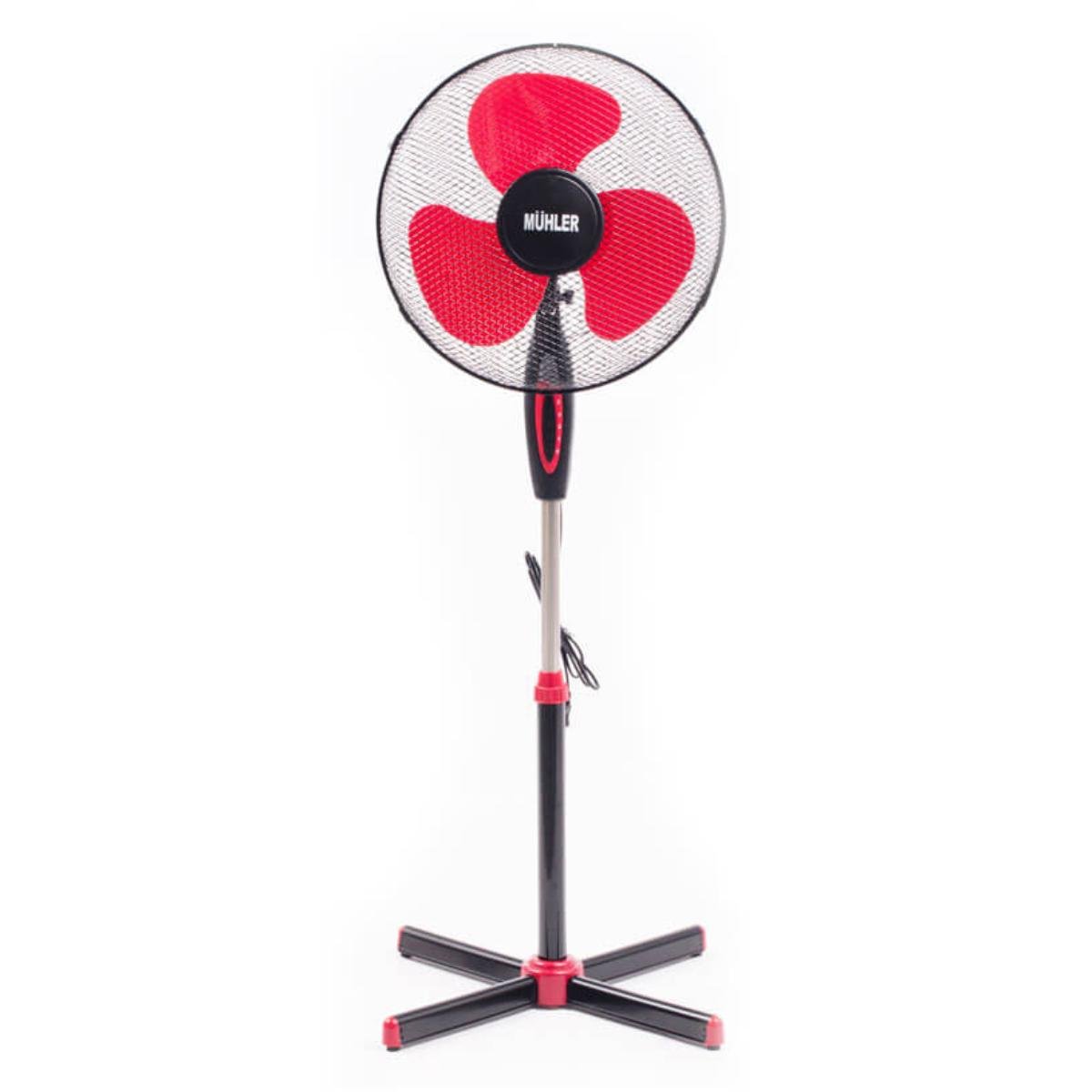 ВЕНТИЛАТОР НА СТОЙКА 16" MUHLER ЧЕРВЕН | Mr Bricolage | Oferta.bg
