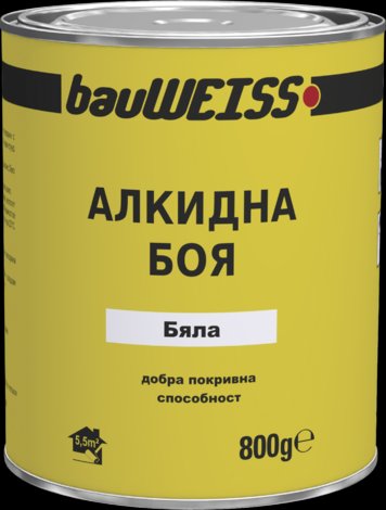 Алкидна боя BauWeiss 0.8 кг | HomeMax | Oferta.bg