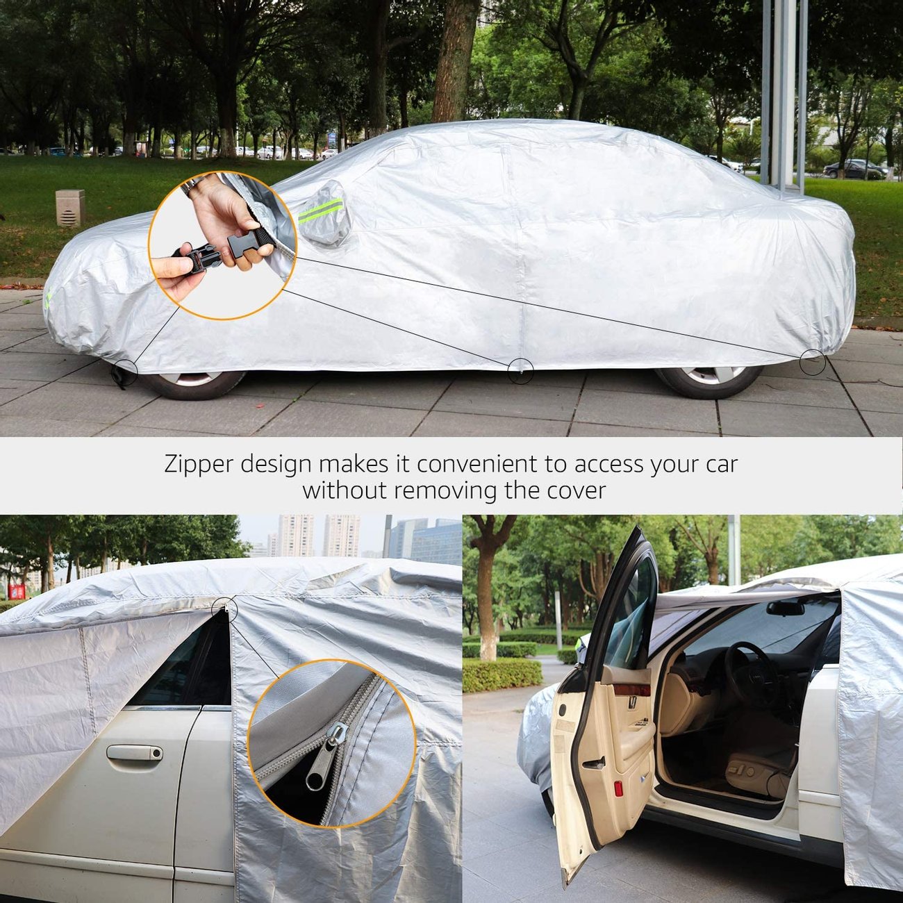 Универсално покривало за кола Amazon Basics ‎DS-CC14 покривало за автомобил брезент протектор