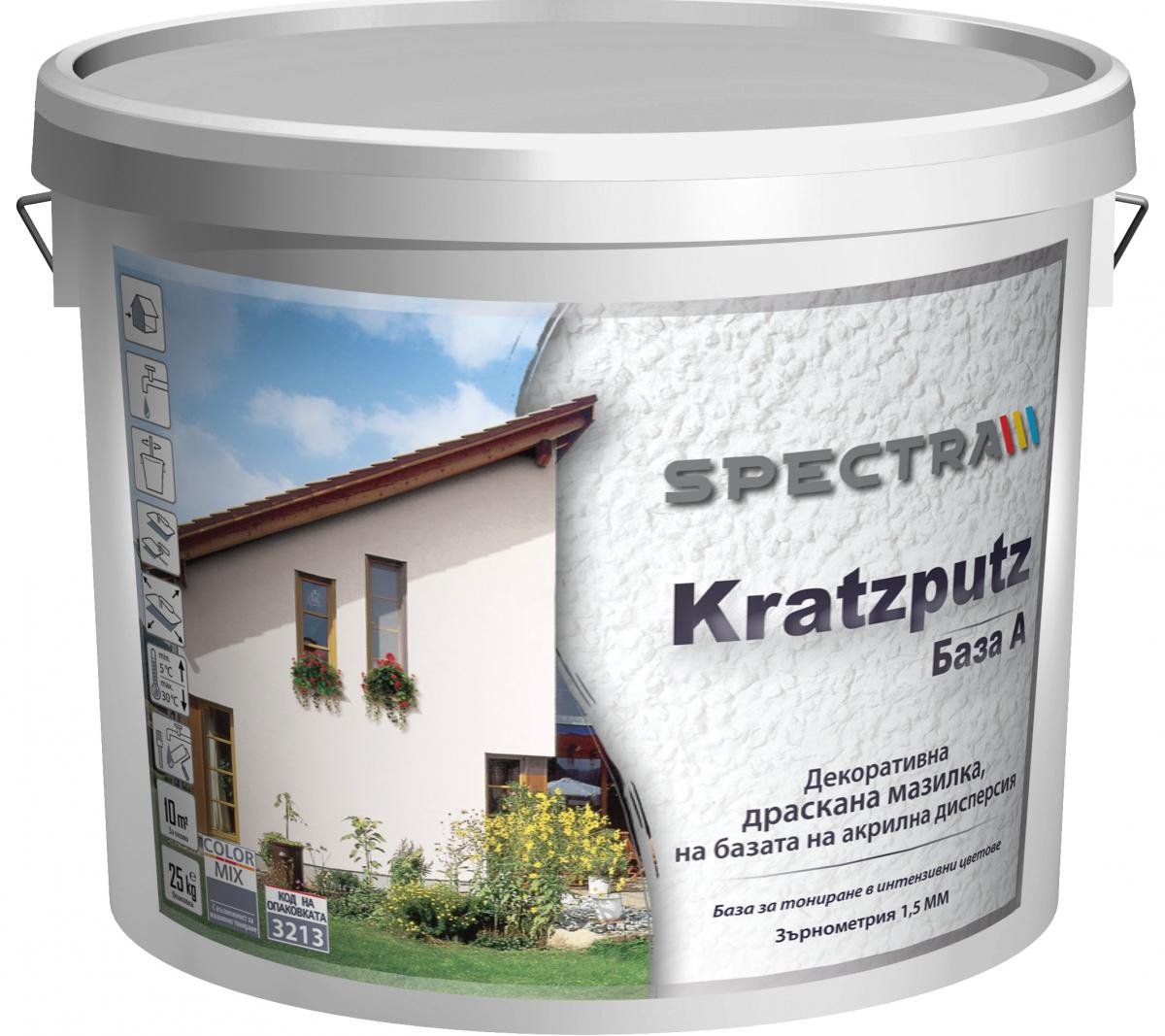 Драскана мазилка Spectra Kratzputz 1.5 мм 25 кг