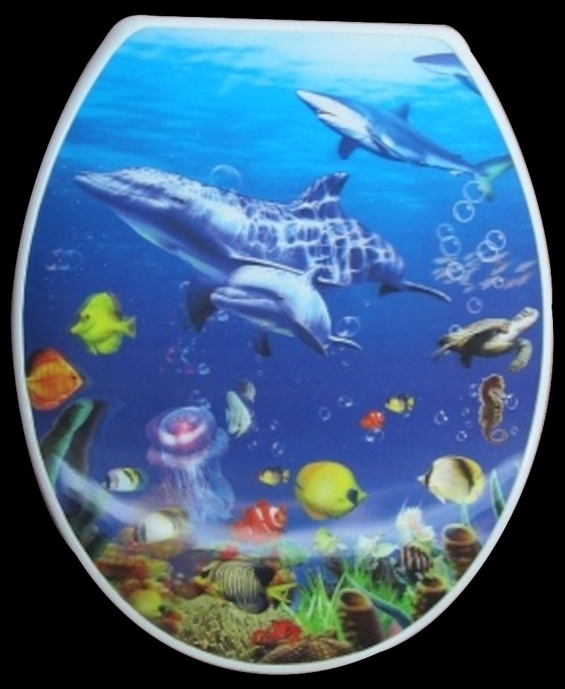 Тоалетна седалка  делфини, 3D