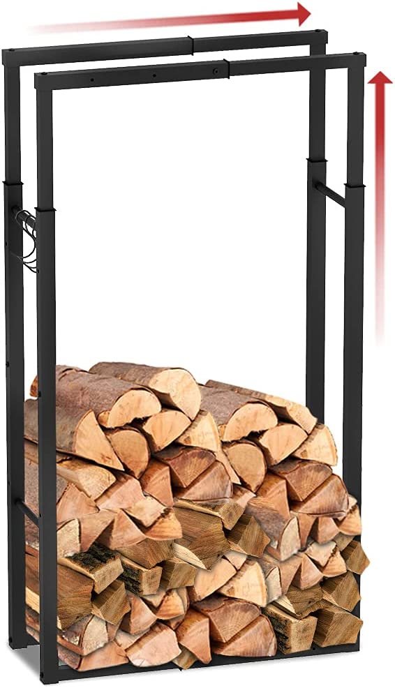 Стелаж за дърва Vounot 6547507314711 регулируема стойка за дърва поставка за дървени трупи
